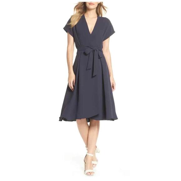 GAL MEETS GLAM COLLECTION Audrey Wrap Dress Size 4 - Picture 2 of 10